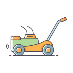 lawn mower icon, lawn mower vector illustration-simple illustration of lawn mower, perfect for lawn mower logos and icons