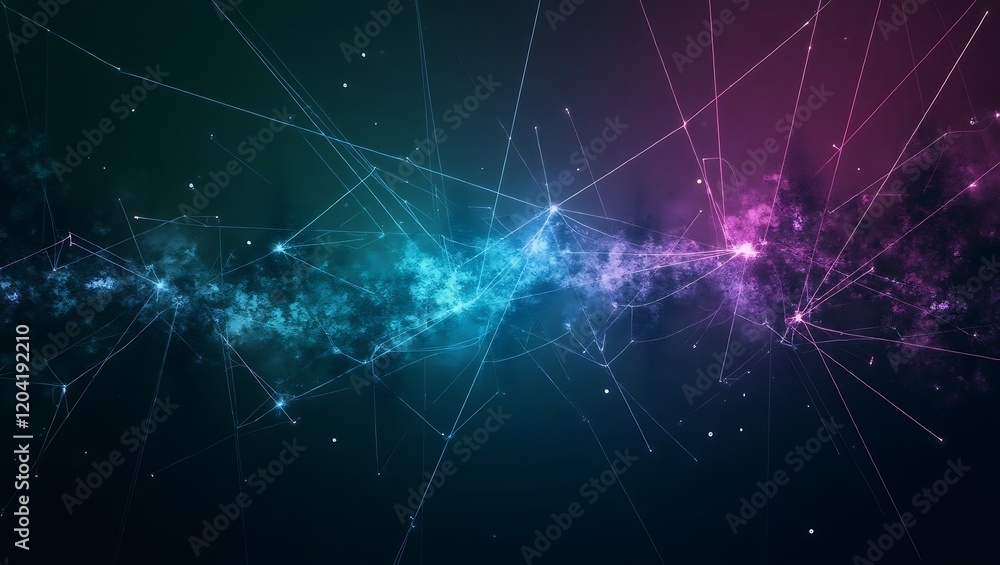 Poster abstract blue background with line. generative ai.