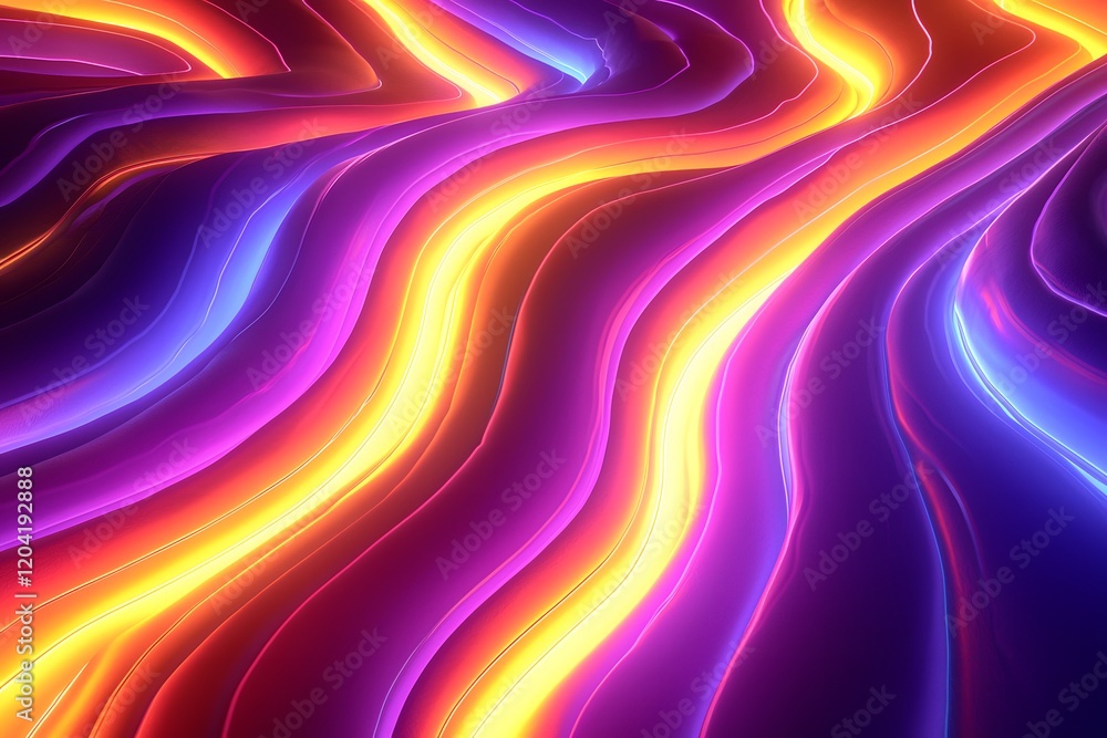 Poster vibrant swirling patterns create dynamic visual flow and energy. generative ai
