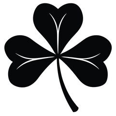 Simple Clover Leaf Outline Shamrock Design for St. Patrick's Day