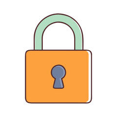 lock icon, lock vector illustration-simple illustration of lock, perfect for lock logos and icons