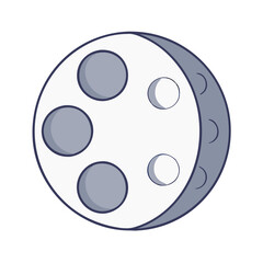 lunar phases icon, lunar phases vector illustration-simple illustration of lunar phases, perfect for lunar phases logos and icons