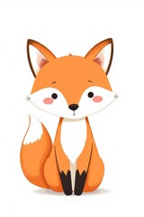 Obraz premium there is a cartoon fox sitting on the ground with its eyes closed