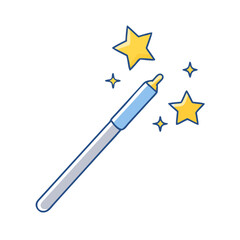 magic wand icon, magic wand vector illustration-simple illustration of magic wand, perfect for magic wand logos and icons