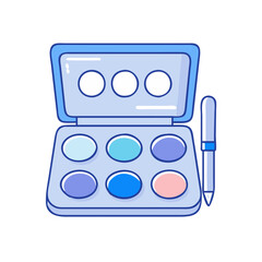 makeup palette icon, makeup palette vector illustration-simple illustration of makeup palette, perfect for makeup palette logos and icons