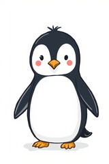 Fototapeta premium a cartoon penguin with a big nose and a big nose