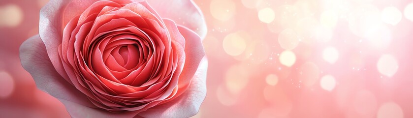 A stunning close-up of a pink rose against a soft, blurred background.