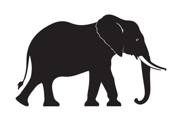 Obraz premium Elephant Silhouette Vector Art for Wildlife Design Projects