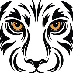 Lion Eyes Vector Art Illustration Design