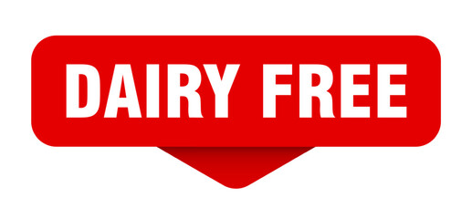 dairy free sticker. dairy free sign on transparent background