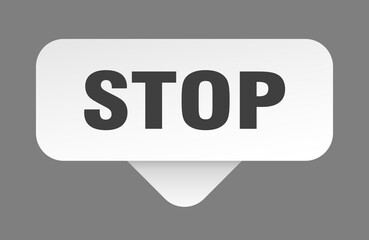 stop sticker. stop sign isolated on gray background