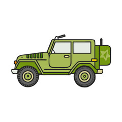 military jeep icon, military jeep vector illustration-simple illustration of military jeep, perfect for military jeep logos and icons