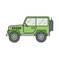 military jeep icon, military jeep vector illustration-simple illustration of military jeep, perfect for military jeep logos and icons