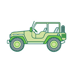 military jeep icon, military jeep vector illustration-simple illustration of military jeep, perfect for military jeep logos and icons