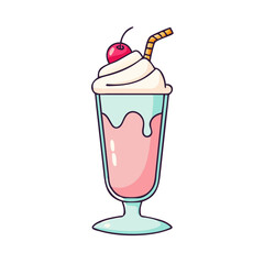 milkshake icon, milkshake vector illustration-simple illustration of milkshake, perfect for milkshake logos and icons