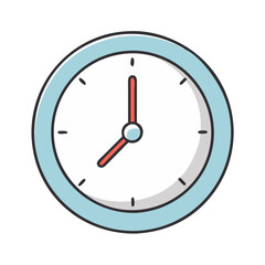 minimalist clock icon, minimalist clock vector illustration-simple illustration of minimalist clock, perfect for minimalist clock logos and icons