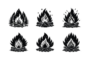 Obraz premium set of fire