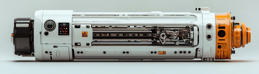 Obraz premium Futuristic machinery showcasing advanced engineering and innovation.