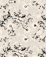 botanical floral vector seamless pattern with roses herbs and leaves big set background with flowers