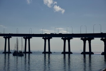 Obraz premium View of the Coronado Bridge from the bay