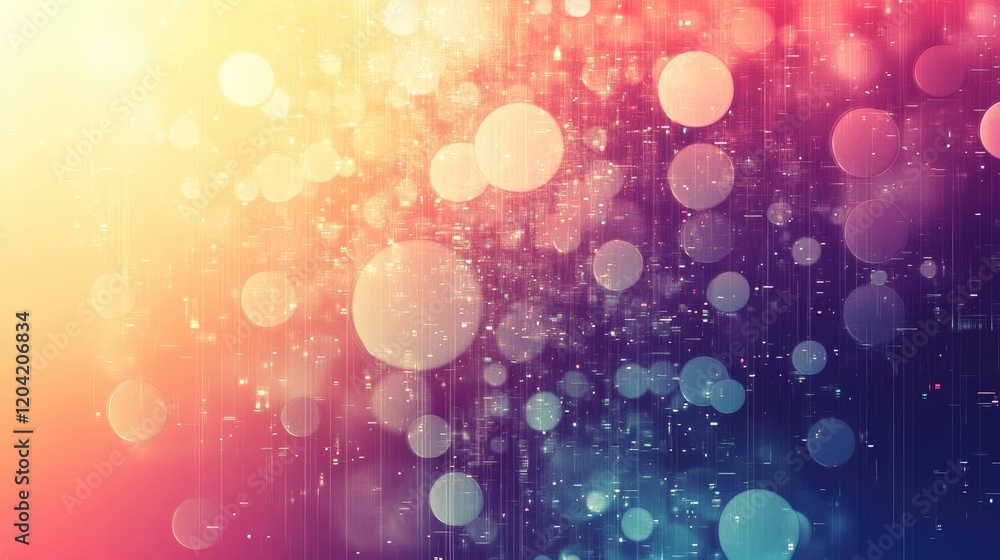 Poster creative display of digital thought bubbles forming complex pattern against gradient background