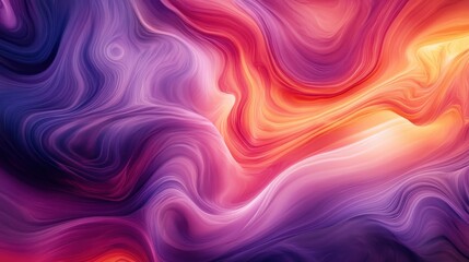 Fototapeta premium Vibrant abstract swirl of colors in shades of purple, orange, and pink blending seamlessly in a mesmerizing design