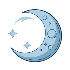moon icon, moon vector illustration-simple illustration of moon, perfect for moon logos and icons