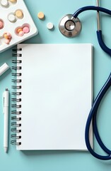Blank notepad for doctor with copyspace