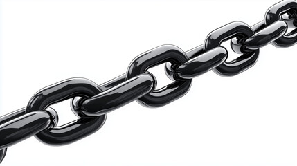 Obraz premium metal chain isolated on white