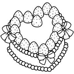 Cakes with strawberry cartoon 