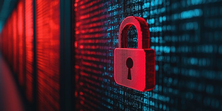 Digital Security Concept with Lock Symbol