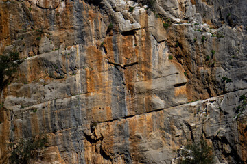 Incredible Wildlife Shot Of A Vulture Flying Over Rocky Cliffs In Canyon De Las Buitreras Gaucin Malaga Spain