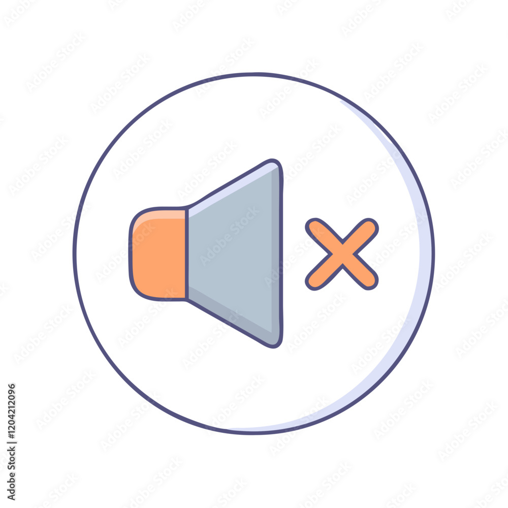 Poster mute button icon, mute button vector illustration-simple illustration of mute button, perfect for mu