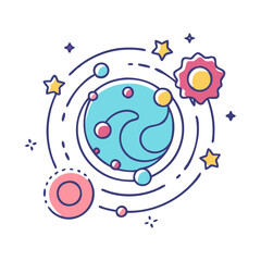 nebula icon, nebula vector illustration-simple illustration of nebula, perfect for nebula logos and icons