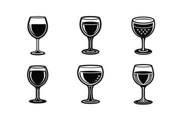 set of glasses