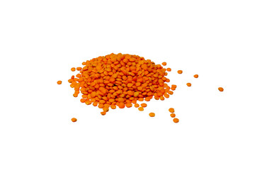 Red Lentils isolated on transparent background. Nutritious healthy carbohydrate food, Png and Jpg...