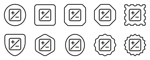 Editable photo exposure, plus and minus vector icon. Part of a big icon set family. Perfect for web and app interfaces, presentations, infographics, etc