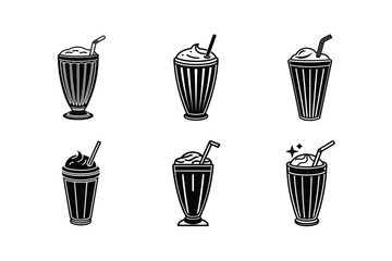 set of vector trash bin icon