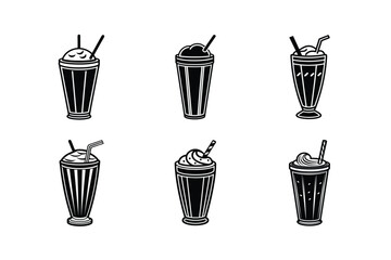 set of vector trash bin icon