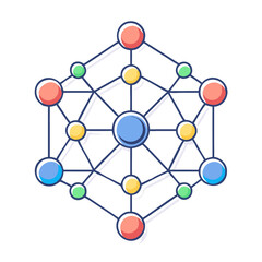 network nodes icon, network nodes vector illustration-simple illustration of network nodes, perfect for network nodes logos and icons