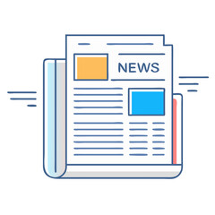 newspaper icon, newspaper vector illustration-simple illustration of newspaper, perfect for newspaper logos and icons