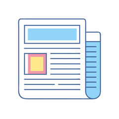 newspaper icon, newspaper vector illustration-simple illustration of newspaper, perfect for newspaper logos and icons