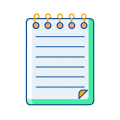notepad icon, notepad vector illustration-simple illustration of notepad, perfect for notepad logos and icons