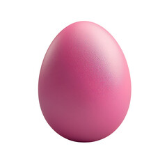 Vibrant Pink Easter Egg in Photography on Plain White Background