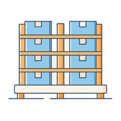 pallet icon, pallet vector illustration-simple illustration of pallet, perfect for pallet logos and icons