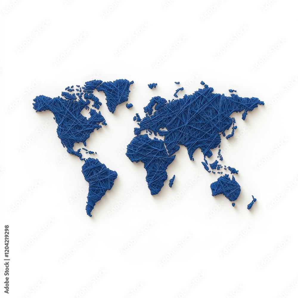 Poster artistic representation of world map design