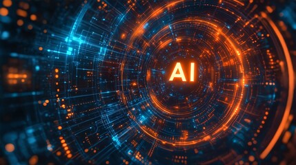 Obraz premium Artificial Intelligence: A Visual Representation of Complex Concepts and Data Analytics.