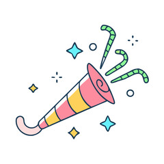 party horn icon, party horn vector illustration-simple illustration of party horn, perfect for party horn logos and icons