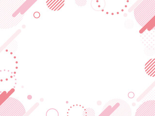 春・バレンタイン　ポップなフレーム・背景	