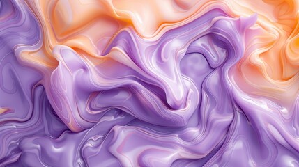Obraz premium Elegant Swirls of Soft Purple and Orange Fluid Abstract Background